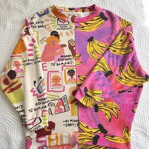 FARM Rio Mixed Tie Dye Bananas Saudade Sweatshirt